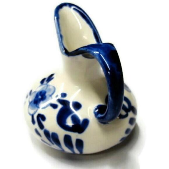 Vintage Hand Painted Miniature Pitcher Delfts Blue - Picture 5 of 12